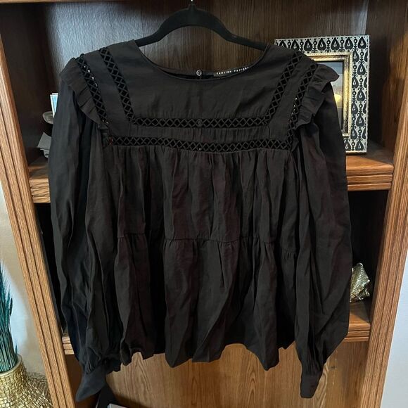 ENGLISH FACTORY RUFFLE BLOUSE - Picture 3 of 4